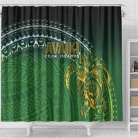 Cook Islands Rugby Kuki Avaiki Shower Curtain Tribal Turtle - Polynesian Pride