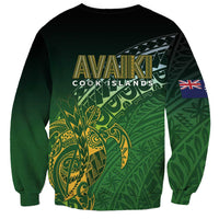 Cook Islands Rugby Kuki Avaiki Sweatshirt Tribal Turtle - Polynesian Pride