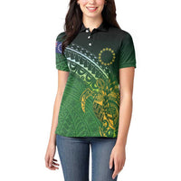 Cook Islands Rugby Kuki Avaiki Women Polo Shirt Tribal Turtle LT7 - Polynesian Pride