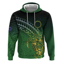 Cook Islands Rugby Kuki Avaiki Zip Hoodie Tribal Turtle - Polynesian Pride