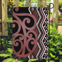 Maori Taniko Patterns Garden Flag Brown Patiki Motifs Mix Whakairo Ngaru LT7 Garden Flag Brown - Polynesian Pride
