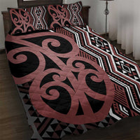 Maori Taniko Patterns Quilt Bed Set Brown Patiki Motifs Mix Whakairo Ngaru LT7 Brown - Polynesian Pride