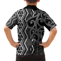 Maori Taniko Patterns Hawaiian Shirt Black Patiki Motifs Mix Whakairo Ngaru LT7 - Polynesian Pride