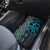 Maori Taniko Patterns Car Mats Azure Patiki Motifs Mix Whakairo Ngaru LT7 - Polynesian Pride