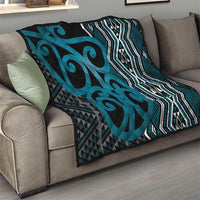 Maori Taniko Patterns Quilt Azure Patiki Motifs Mix Whakairo Ngaru