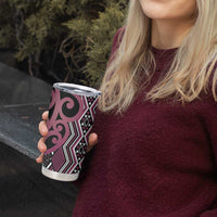 Maori Taniko Patterns Tumbler Cup Pink Patiki Motifs Mix Whakairo Ngaru LT7 - Polynesian Pride