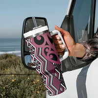 Maori Taniko Patterns Tumbler With Handle Pink Patiki Motifs Mix Whakairo Ngaru LT7 - Polynesian Pride