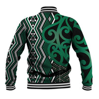 Maori Taniko Patterns Baseball Jacket Pounamu Patiki Motifs Mix Whakairo Ngaru LT7 - Polynesian Pride