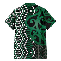 Maori Taniko Patterns Family Matching Mermaid Dress and Hawaiian Shirt Pounamu Patiki Motifs Mix Whakairo Ngaru
