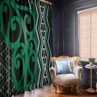 Maori Taniko Patterns Window Curtain Pounamu Patiki Motifs Mix Whakairo Ngaru LT7 - Polynesian Pride