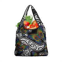 Aotearoa Takatapui Pride Grocery Bag Rainbow Butterfly - Free To Love LT7 1-pack One Size Black - Polynesian Pride