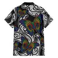 Aotearoa Takatapui Pride Hawaiian Shirt Rainbow Butterfly - Free To Love LT7 - Polynesian Pride