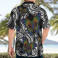 Aotearoa Takatapui Pride Hawaiian Shirt Rainbow Butterfly - Free To Love LT7 - Polynesian Pride
