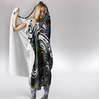 Aotearoa Takatapui Pride Hooded Blanket Rainbow Butterfly - Free To Love LT7 - Polynesian Pride