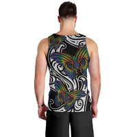 Aotearoa Takatapui Pride Men Tank Top Rainbow Butterfly - Free To Love LT7 - Polynesian Pride
