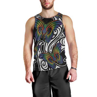 Aotearoa Takatapui Pride Men Tank Top Rainbow Butterfly - Free To Love LT7 - Polynesian Pride