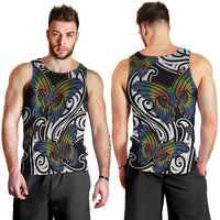 Aotearoa Takatapui Pride Men Tank Top Rainbow Butterfly - Free To Love LT7 - Polynesian Pride