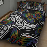 Aotearoa Takatapui Pride Quilt Bed Set Rainbow Butterfly - Free To Love LT7 - Polynesian Pride