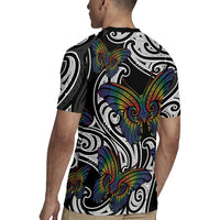 Aotearoa Takatapui Pride Rugby Jersey Rainbow Butterfly - Free To Love
