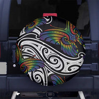 Aotearoa Takatapui Pride Spare Tire Cover Rainbow Butterfly - Free To Love