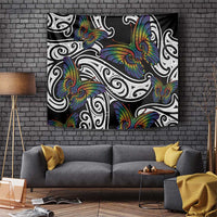 Aotearoa Takatapui Pride Tapestry Rainbow Butterfly - Free To Love