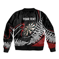 New Zealand Darts Personalised Bomber Jacket Silver Fern Dynamic