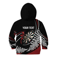 New Zealand Darts Personalised Kid Hoodie Silver Fern Dynamic