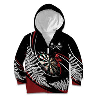 New Zealand Darts Personalised Kid Hoodie Silver Fern Dynamic