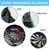 New Zealand Darts Personalised Spare Tire Cover Silver Fern Dynamic