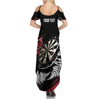 New Zealand Darts Personalised Summer Maxi Dress Silver Fern Dynamic