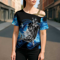 Maori Matariki Te Araroa Paikea Starry Cross Shoulder Shirt Tangaroa Whakatauki LT7 - Polynesian Pride