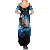 Maori Matariki Te Araroa Paikea Starry Family Matching Summer Maxi Dress and Hawaiian Shirt Tangaroa Whakatauki