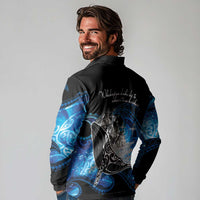 Maori Matariki Te Araroa Paikea Starry Long Sleeve Polo Shirt Tangaroa Whakatauki LT7 - Polynesian Pride