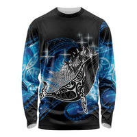Maori Matariki Te Araroa Paikea Starry Long Sleeve Shirt Tangaroa Whakatauki LT7 Unisex Black - Polynesian Pride