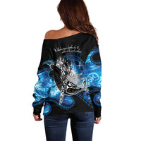 Maori Matariki Te Araroa Paikea Starry Off Shoulder Sweater Tangaroa Whakatauki LT7 - Polynesian Pride