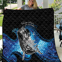 Maori Matariki Te Araroa Paikea Starry Quilt Tangaroa Whakatauki LT7 Black - Polynesian Pride