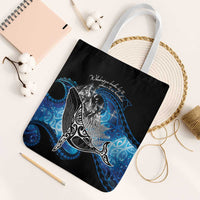 Maori Matariki Te Araroa Paikea Starry Tote Bag Tangaroa Whakatauki LT7 White Strap One Size Black - Polynesian Pride