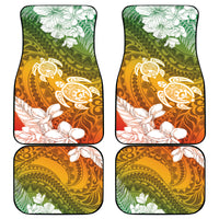 Kanaka Maoli Hawaii Flag Day Car Mats Vibrant Frangipani