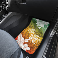 Kanaka Maoli Hawaii Flag Day Car Mats Vibrant Frangipani