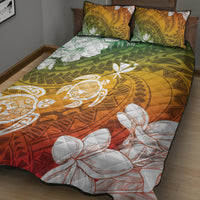 Kanaka Maoli Hawaii Flag Day Quilt Bed Set Vibrant Frangipani