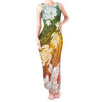 Kanaka Maoli Hawaii Flag Day Tank Maxi Dress Vibrant Frangipani LT7 Women Colorful - Polynesian Pride