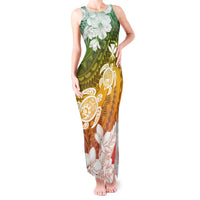 Kanaka Maoli Hawaii Flag Day Tank Maxi Dress Vibrant Frangipani LT7 Women Colorful - Polynesian Pride