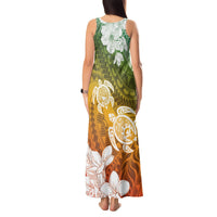 Kanaka Maoli Hawaii Flag Day Tank Maxi Dress Vibrant Frangipani LT7 - Polynesian Pride
