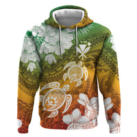Kanaka Maoli Hawaii Flag Day Zip Hoodie Vibrant Frangipani