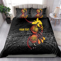 Personalized Papua New Guinea Milne Bay Bedding Set Bagi Necklace Mix Lime Pot Grunge