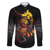 Personalized Papua New Guinea Milne Bay Family Matching Off The Shoulder Long Sleeve Dress and Hawaiian Shirt Bagi Necklace Mix Lime Pot Grunge