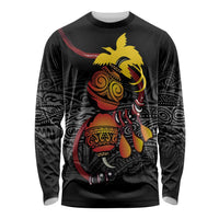 Personalized Papua New Guinea Milne Bay Long Sleeve Shirt Bagi Necklace Mix Lime Pot Grunge