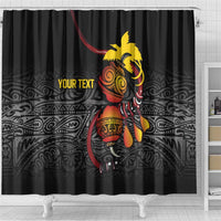 Personalized Papua New Guinea Milne Bay Shower Curtain Bagi Necklace Mix Lime Pot Grunge