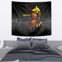 Personalized Papua New Guinea Milne Bay Tapestry Bagi Necklace Mix Lime Pot Grunge