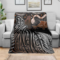 Aotearoa Maori - Australia Indigenous Blanket Koiri Whakairo Mix Aboriginal Art LT7 - Polynesian Pride